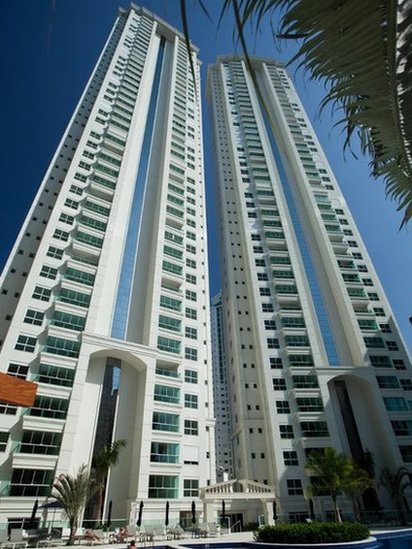 Handout shot of Villa Serena's twin towers